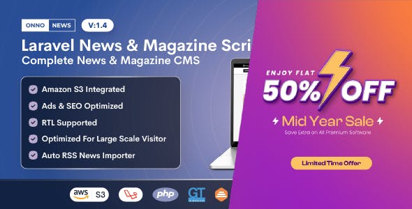 ONNO - Laravel News & Magazine Script