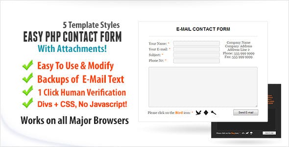 Easy Contact Form With Attachments