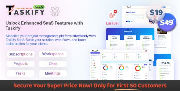 Taskify SaaS - Project Management System in Laravel