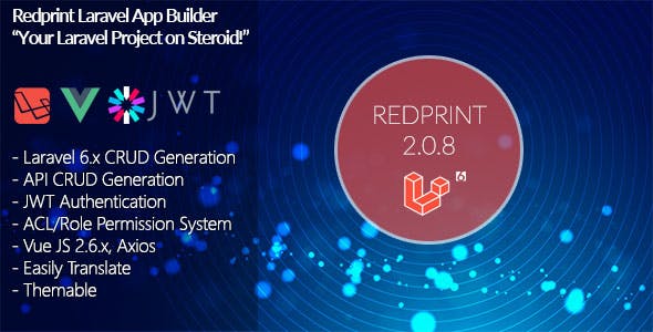 Redprint Laravel 6 App Builder CRUD Generator Plus