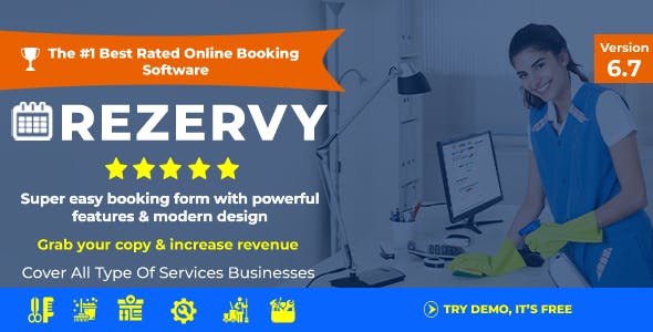 Rezervy - Online bookings system for cleaning, maids, plumber, maintenance, repair, salon services