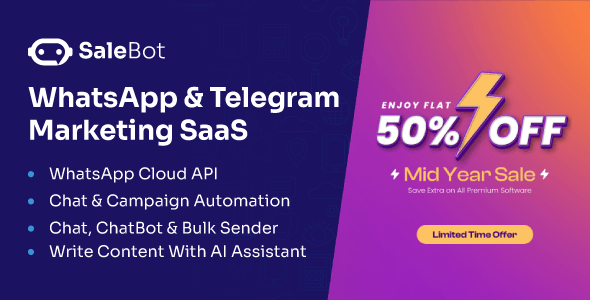 SaleBot - WhatsApp And Telegram Marketing SaaS - ChatBot & Bulk Sender